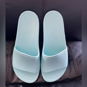 New! Teal  crocs W8 sloane slide